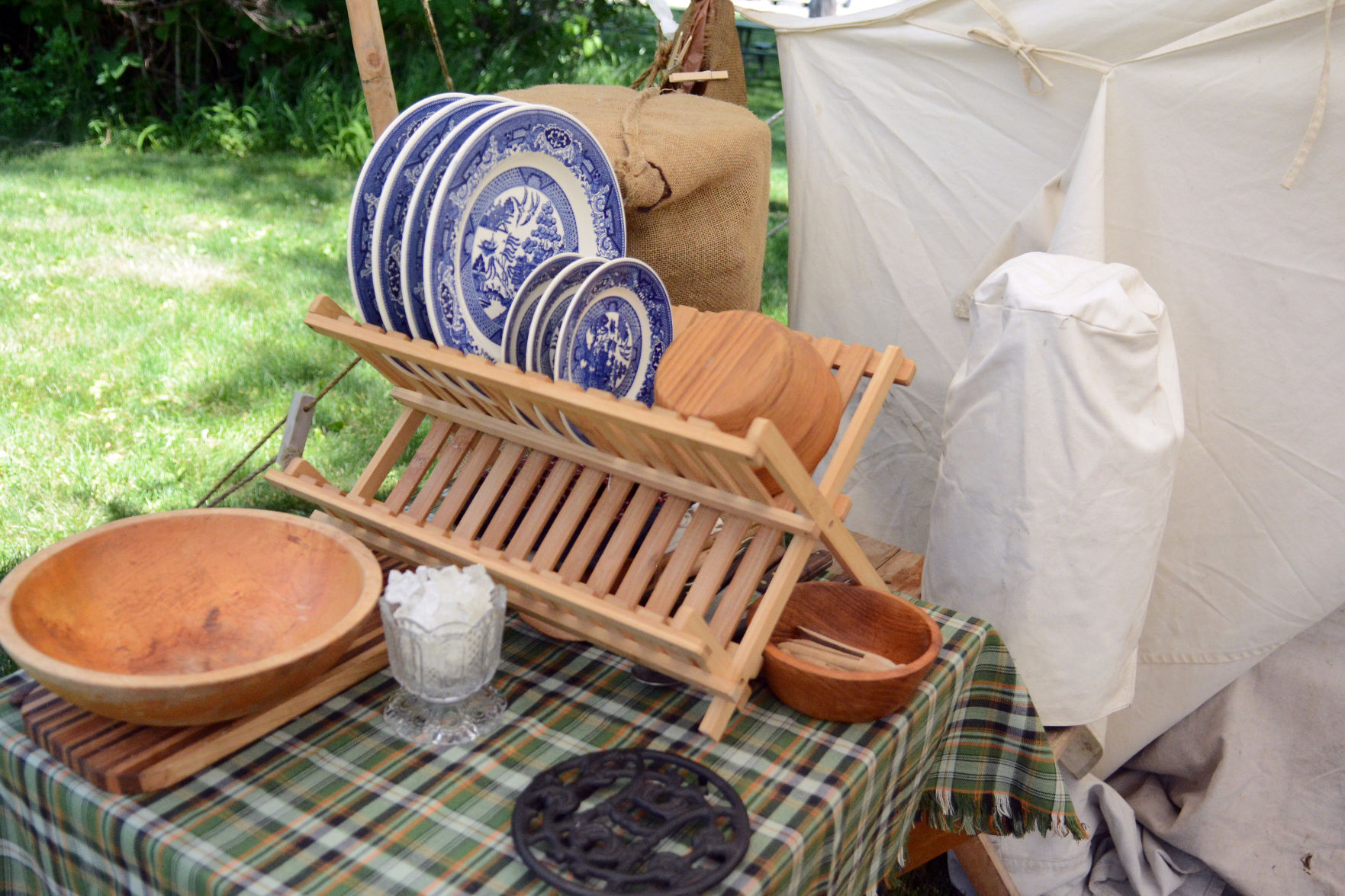 Historical reenactment at Indian Agency House
